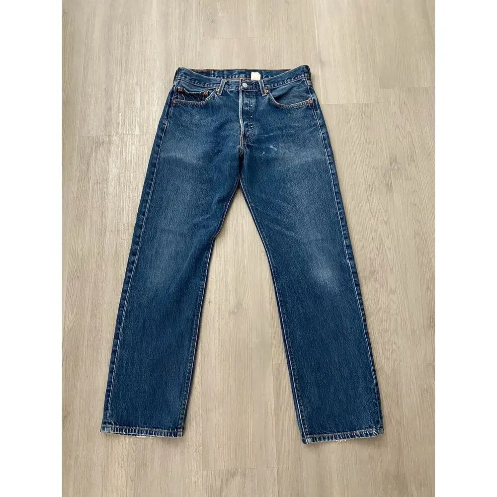 Vintage Levi’s 501 Blue Denim Straight Leg Jeans 33x32